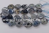 CNG3402 15.5 inches 28*30mm - 30*32mm faceted freeform agate beads