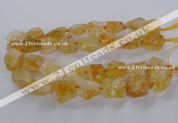 CNG3424 15.5 inches 15*20mm - 20*30mm nuggets citrine beads