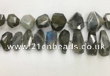 CNG3591 15*25mm - 25*35mm faceted nuggets labradorite beads