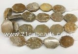 CNG3655 15.5 inches 25*32mm - 28*38mm octagonal druzy agate beads