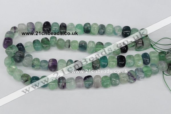 CNG39 15.5 inches 11*15mm nuggets fluorite gemstone beads