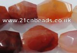 CNG391 15.5 inches 13*18mm – 18*24mm faceted nuggets agate beads