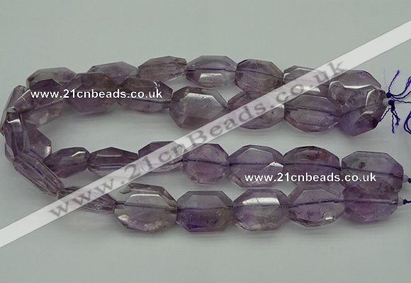 CNG5001 15.5 inches 18*25mm - 22*30mm faceted freeform amethyst beads