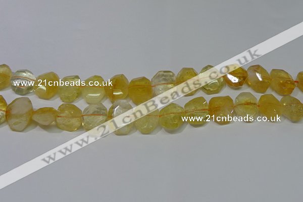CNG5129 15.5 inches 15*18mm - 15*20mm faceted freeform citrine beads