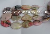 CNG5207 15.5 inches 20*30mm - 25*45mm freeform pink opal gemstone beads