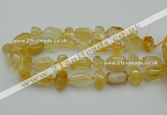 CNG5232 15.5 inches 12*16mm - 15*25mm faceted nuggets citrine beads