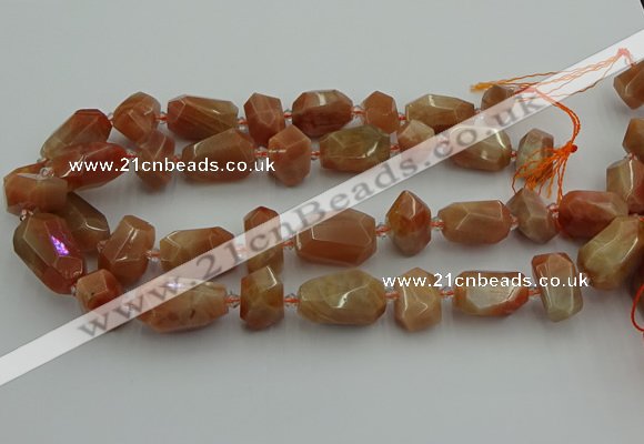 CNG5305 15.5 inches 12*16mm - 15*20mm faceted nuggets moonstone beads