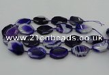 CNG5346 15.5 inches 25*35mm - 30*40mm faceted freeform agate beads