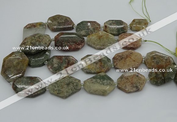 CNG5406 20*30mm - 35*45mm faceted freeform ghost gemstone beads