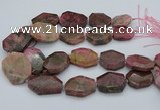 CNG5418 20*30mm - 35*45mm faceted freeform rhodochrosite beads