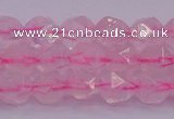 CNG5482 15.5 inches 8mm faceted nuggets rose quartz beads