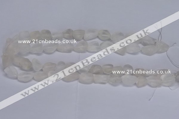 CNG5530 15.5 inches 10*14mm - 12*16mm nuggets white crystal beads