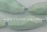 CNG5637 15.5 inches 15*35mm - 18*40mm faceted rice amazonite beads