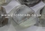 CNG566 28*30mm - 30*40mm faceted nuggets botswana agate beads