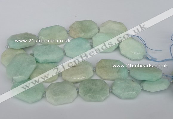 CNG5691 15.5 inches 20*30mm - 35*45mm faceted freeform amazonite beads