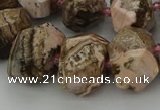 CNG5766 15.5 inches 12*16mm - 15*20mm faceted nuggets rhodochrosite beads