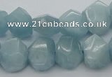CNG5830 15.5 inches 12*16mm - 13*18mm faceted nuggets aquamarine beads