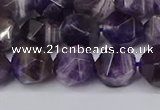 CNG6094 15.5 inches 8mm faceted nuggets dogtooth amethyst beads