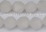 CNG6186 15.5 inches 10mm faceted nuggets white jade beads