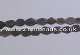 CNG6359 15.5 inches 14*18mm - 16*22mm freeform matte smoky quartz beads