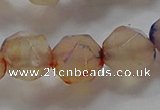 CNG6503 15.5 inches 12mm faceted nuggets agate beads wholesale
