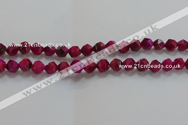 CNG6536 15.5 inches 10mm faceted nuggets red tiger eye beads