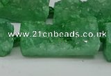 CNG7017 15.5 inches 10*28mm - 12*30mm freeform druzy agate beads