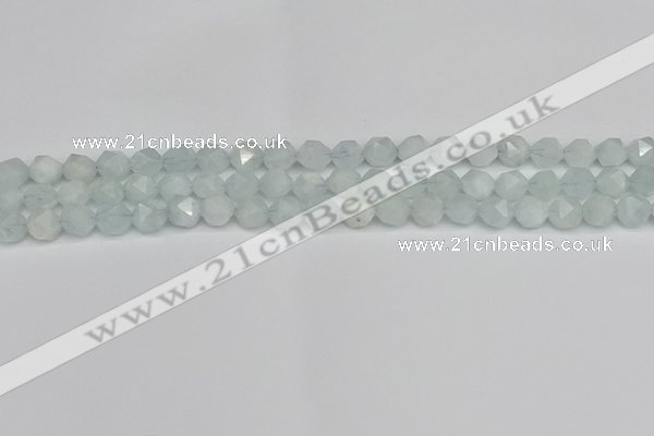 CNG7260 15.5 inches 6mm faceted nuggets aquamarine beads