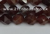 CNG7271 15.5 inches 8mm faceted nuggets orange garnet beads