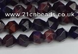 CNG7315 15.5 inches 6mm faceted nuggets purple tiger eye beads