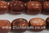 CNG740 15.5 inches 15*20mm nuggets goldstone beads wholesale