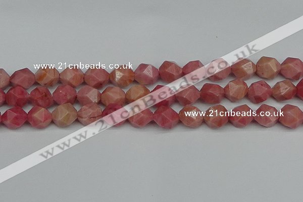 CNG7423 15.5 inches 12mm faceted nuggets rhodochrosite beads