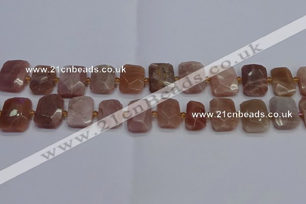 CNG7476 15.5 inches 18*25mm - 20*28mm faceted freeform sunstone beads