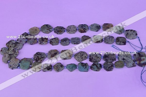 CNG7616 15.5 inches 10*12mm - 15*16mm freeform African Turquoise beads