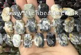 CNG7771 13*18mm - 15*25mm faceted freeform white opal beads