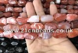 CNG7841 15*20mm - 18*25mm faceted nuggets red agate beads