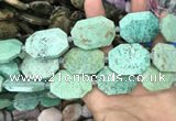 CNG7866 15.5 inches 22*30 - 25*35mm faceted freeform chrysotine beads