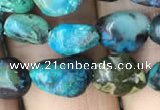 CNG8018 15.5 inches 6*8mm nuggets chrysocolla gemstone beads