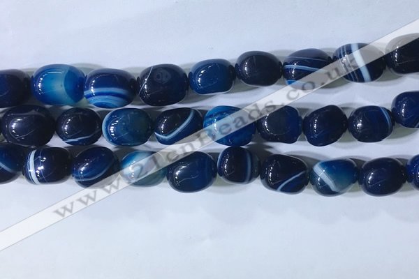 CNG8271 15.5 inches 13*18mm nuggets striped agate beads wholesale