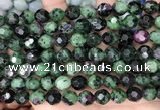 CNG8529 15.5 inches 9*10mm faceted nuggets ruby zoisite beads