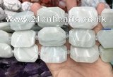 CNG8555 22*30mm - 25*35mm faceted freeform amazonite beads