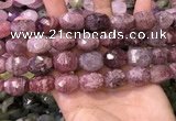 CNG8565 12*16mm - 15*20mm faceted nuggets strawberry quartz beads