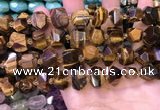 CNG8597 12*16mm - 13*18mm faceted nuggets yellow tiger eye beads