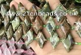 CNG8647 13*20mm - 15*25mm faceted freeform rhyolite beads