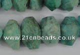 CNG868 15.5 inches 7*12mm – 12*20mm faceted nuggets amazonite beads