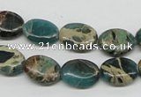 CNI11 16 inches 10*14mm oval natural imperial jasper beads wholesale