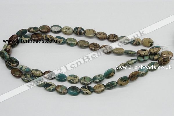 CNI11 16 inches 10*14mm oval natural imperial jasper beads wholesale