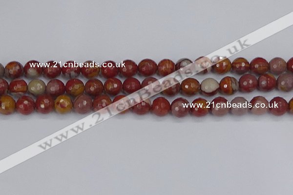 CNJ311 15.5 inches 10mm faceted round noreena jasper beads
