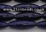CNL1159 15.5 inches 10*30mm rice lapis lazuli gemstone beads