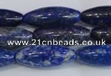 CNL1601 15.5 inches 12*30mm rice lapis lazuli gemstone beads